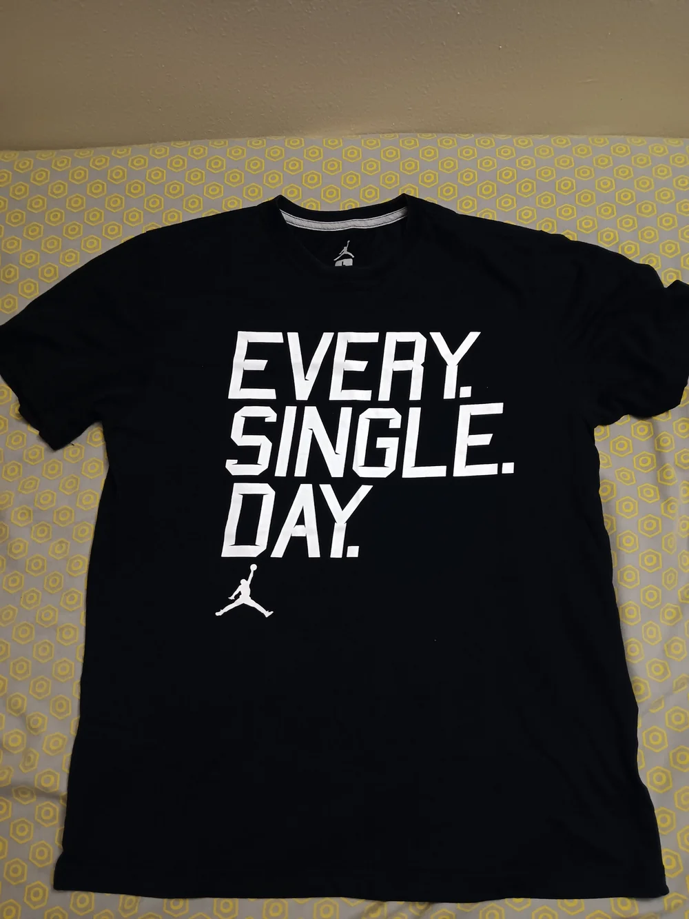 Jordan Black Tee with White 'Every. Single. Day.' Graphic